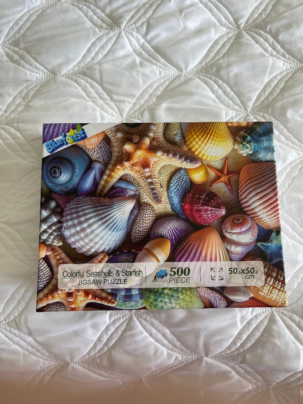 Blueforest 500 Piece Jigsaw Puzzle for Adults - Ocean Seashells & Starfish Them